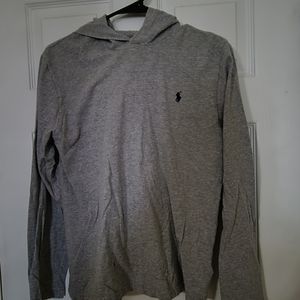 Boys Polo Ralph Lauren T-shirt Hoody, XL, Gray